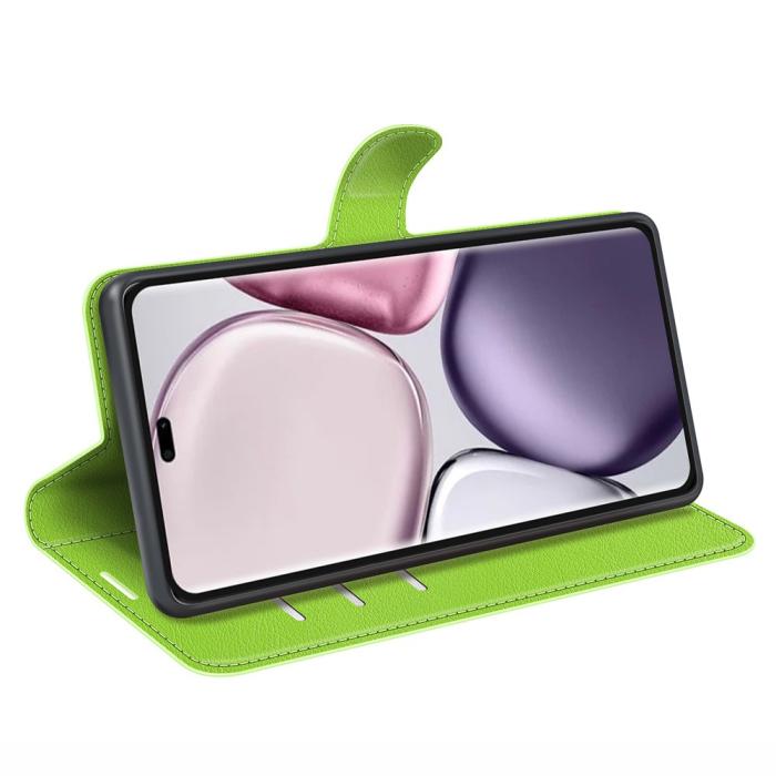 Bild 3,  Honor Magic7 Lite Fodral Litchi Läder Grön - Teknikhallen.se
