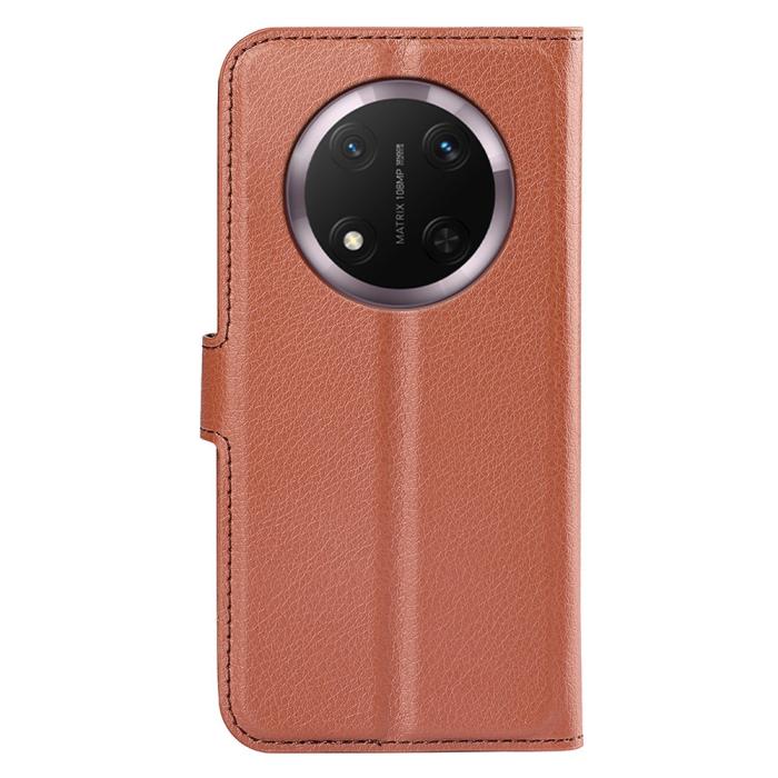 Bild 6,  Honor Magic7 Lite Fodral Litchi Läder Brun - Teknikhallen.se