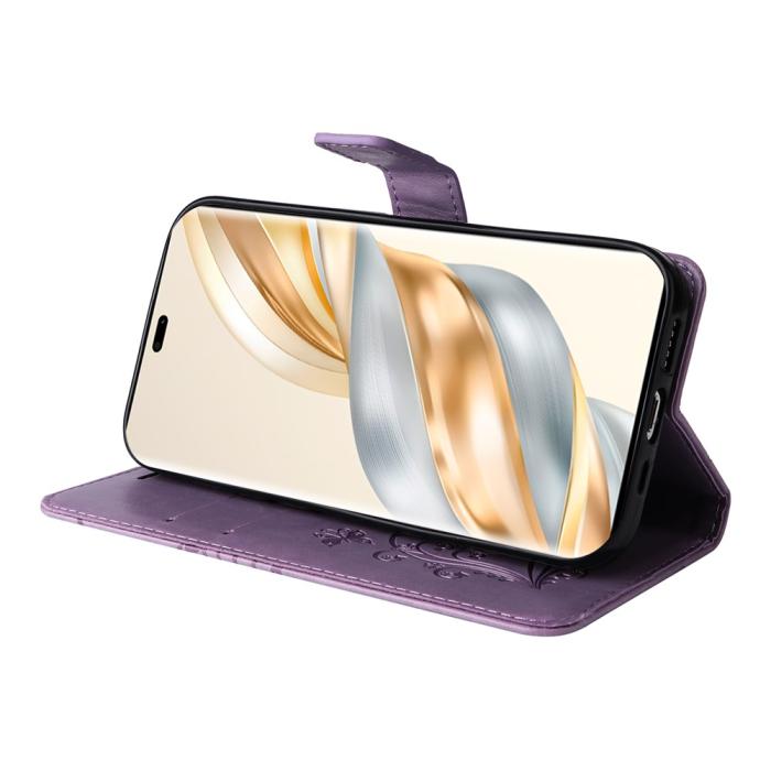 Bild 4,  Honor Magic7 Lite Fodral Med Fjäril Tryck Lila - Teknikhallen.se