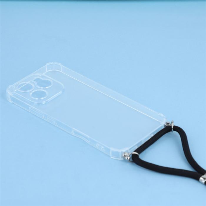 Bild 2,  Honor 400 Lite Skal TPU Med Mobilsnöre Transparent - Teknikhallen.se