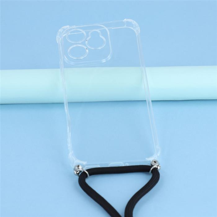 Bild 3,  Honor 400 Lite Skal TPU Med Mobilsnöre Transparent - Teknikhallen.se