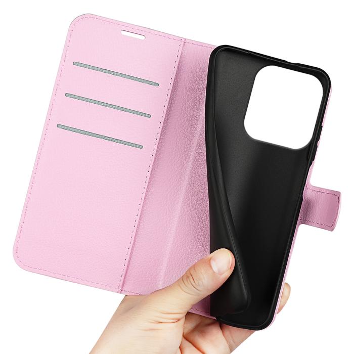 Bild 4,  Honor 400 Smart Fodral Litchi Läder Ljus Rosa - Teknikhallen.se