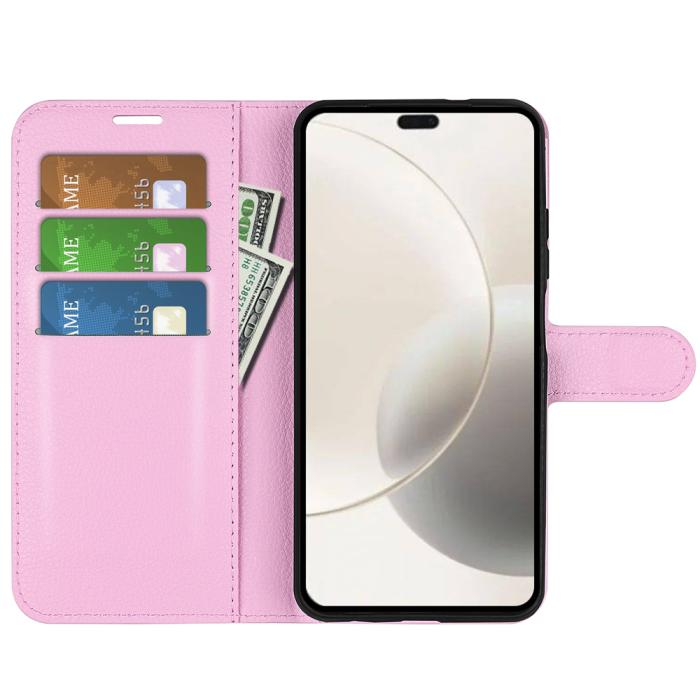 Bild 5,  Honor 400 Smart Fodral Litchi Läder Ljus Rosa - Teknikhallen.se