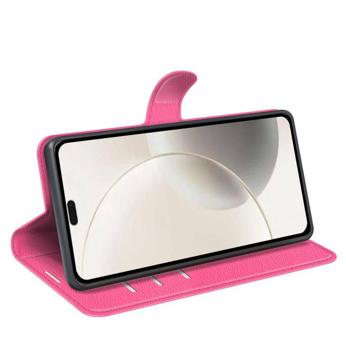 Bild 6,  Honor 400 Smart Fodral Litchi Läder Rosa - Teknikhallen.se