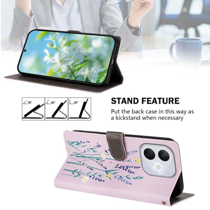 Bild 2,  Honor 400 Lite Fodral Med Tryck Lavendel - Teknikhallen.se