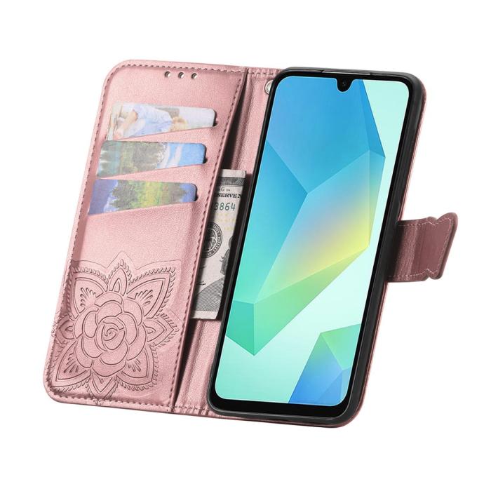 Bild 2,  Honor 400 Smart Fodral Med Fjäril Tryck Roséguld - Teknikhallen.se