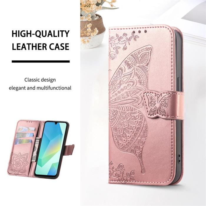 Bild 6,  Honor 400 Smart Fodral Med Fjäril Tryck Roséguld - Teknikhallen.se