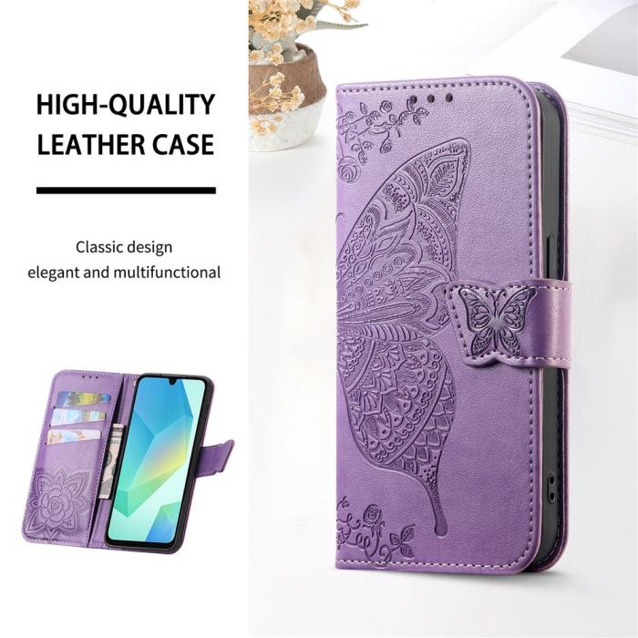 Bild 6,  Honor 400 Smart Fodral Med Fjäril Tryck Lila - Teknikhallen.se