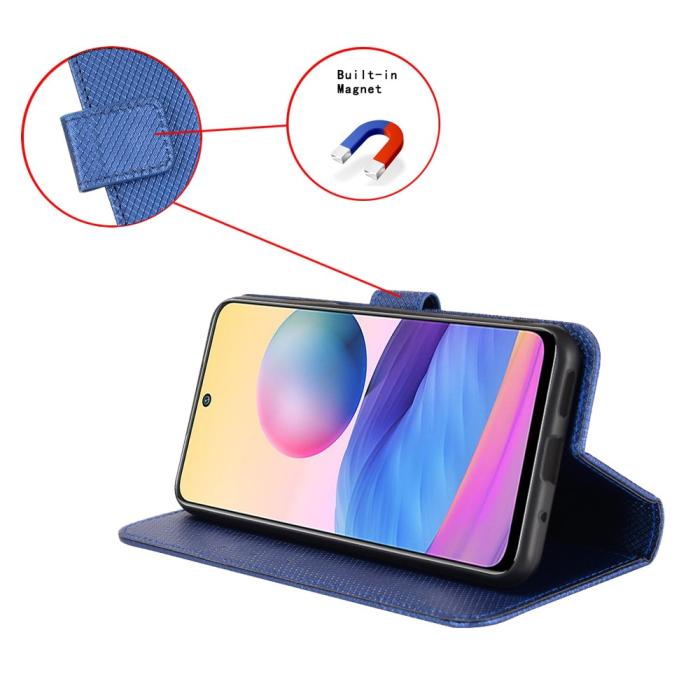 Bild 5,  Motorola Moto G15 / G15 Power Fodral Läder Blå - Teknikhallen.se