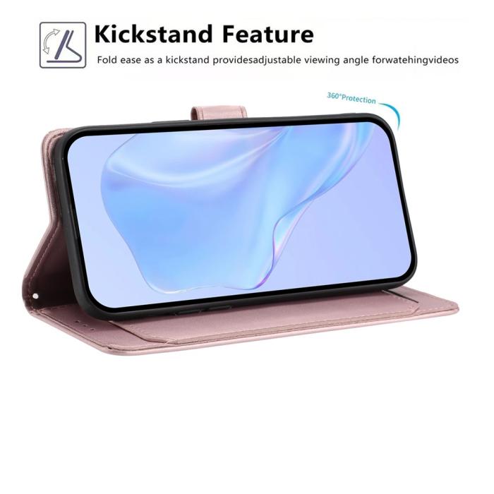 Bild 2,  Motorola Moto G15 / G15 Power Fodral Läder Roséguld - Teknikhallen.se