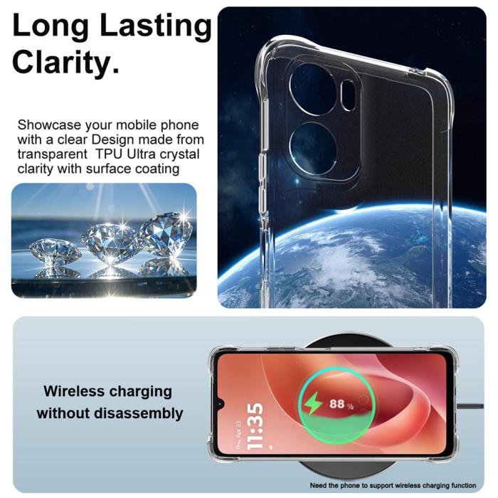 Bild 4, IMAK IMAK Moto G06/G06 Power Skal TPU AirBag Shockproof Transparent - Teknikhallen.se