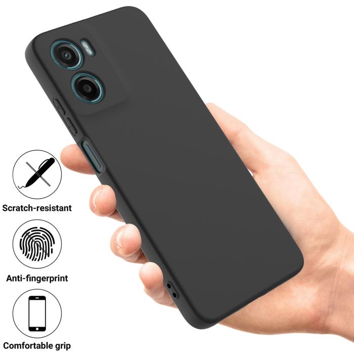 Bild 2,  Motorola Moto G06 Power Skal Liquid Silikon Svart - Teknikhallen.se