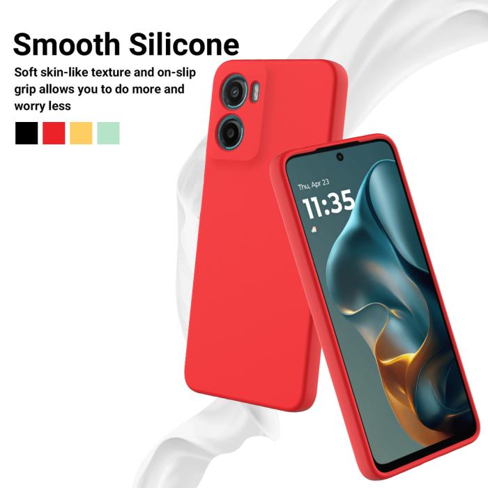 Bild 3,  Motorola Moto G06 Power Skal Liquid Silikon Röd - Teknikhallen.se