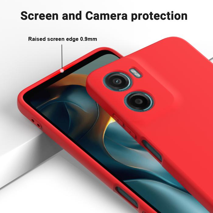 Bild 4,  Motorola Moto G06 Power Skal Liquid Silikon Röd - Teknikhallen.se