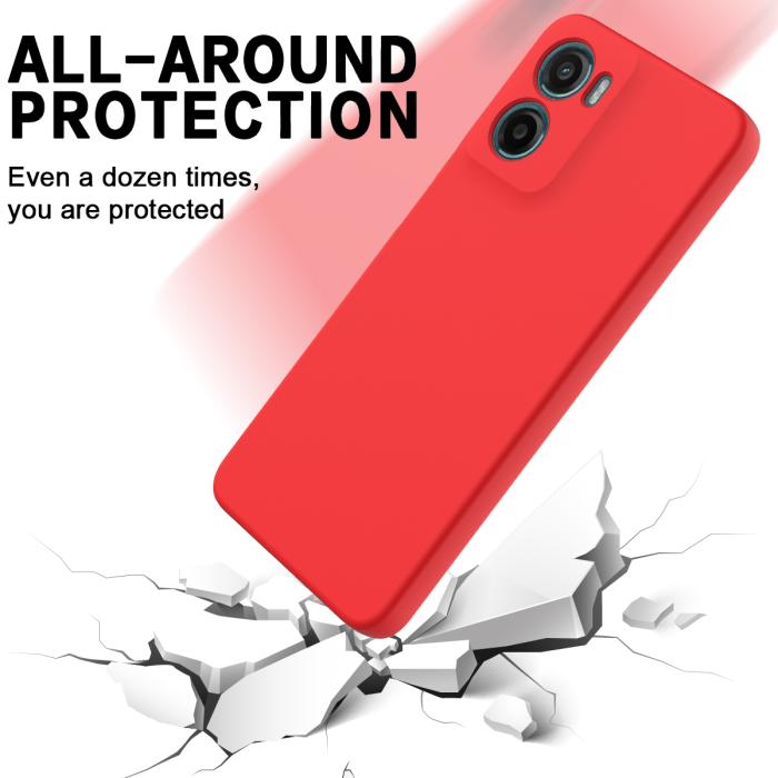 Bild 5,  Motorola Moto G06 Power Skal Liquid Silikon Röd - Teknikhallen.se
