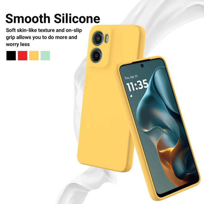 Bild 3,  Motorola Moto G06 Power Skal Liquid Silikon Gul - Teknikhallen.se