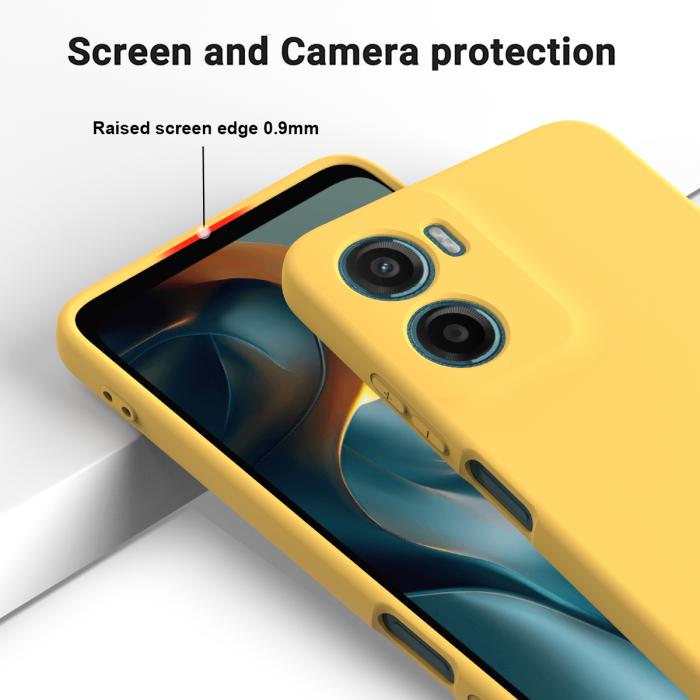Bild 4,  Motorola Moto G06 Power Skal Liquid Silikon Gul - Teknikhallen.se