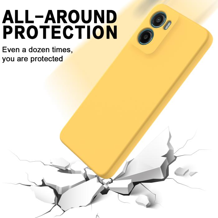 Bild 5,  Motorola Moto G06 Power Skal Liquid Silikon Gul - Teknikhallen.se
