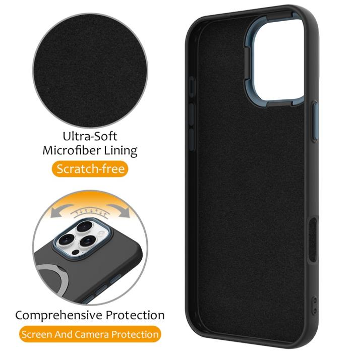 Bild 3,  iPhone 16 Pro Skal MagSafe Kickstand Hybrid Svart - Teknikhallen.se