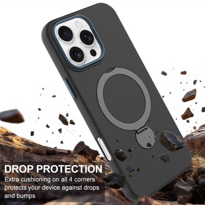 Bild 4,  iPhone 16 Pro Skal MagSafe Kickstand Hybrid Svart - Teknikhallen.se