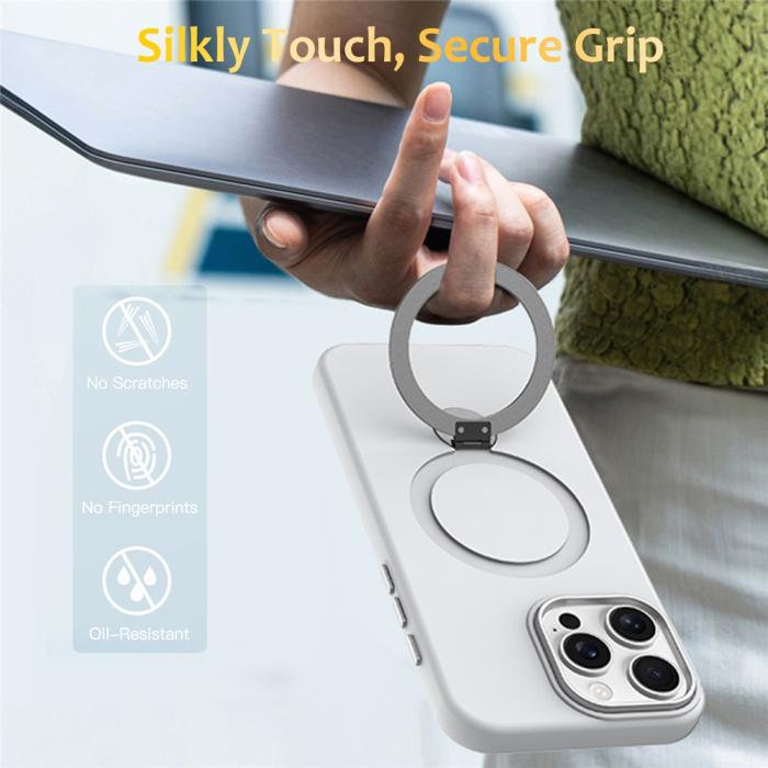 Bild 2,  iPhone 16 Pro Skal MagSafe Kickstand Hybrid Vit - Teknikhallen.se