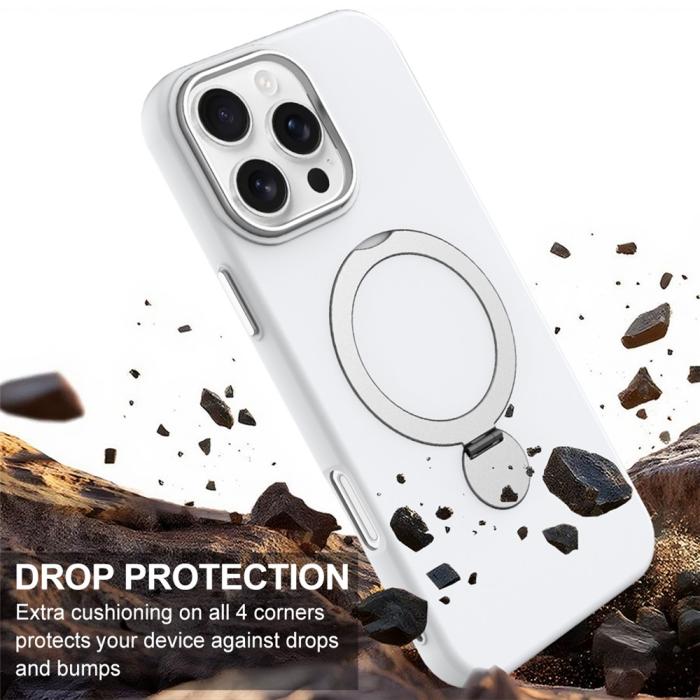 Bild 4,  iPhone 16 Pro Skal MagSafe Kickstand Hybrid Vit - Teknikhallen.se