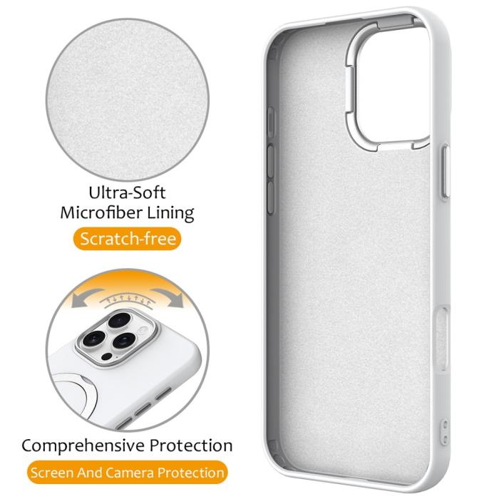 Bild 3,  iPhone 16 Pro Max Skal MagSafe Kickstand Hybrid Vit - Teknikhallen.se