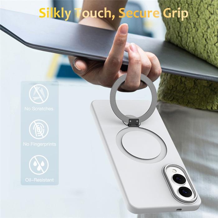 Bild 2,  Samsung Galaxy S25 Edge Skal MagSafe Kickstand Hybrid Vit - Teknikhallen.se
