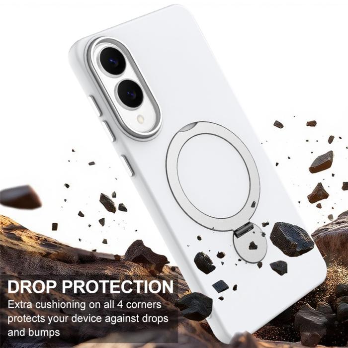Bild 4,  Samsung Galaxy S25 Edge Skal MagSafe Kickstand Hybrid Vit - Teknikhallen.se