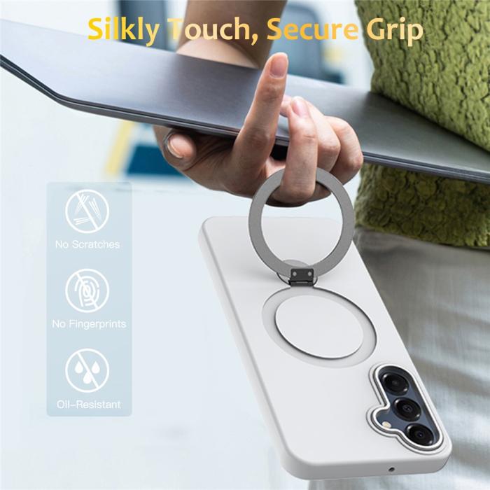 Bild 2,  Samsung Galaxy A16 Skal MagSafe Kickstand Hybrid Vit - Teknikhallen.se