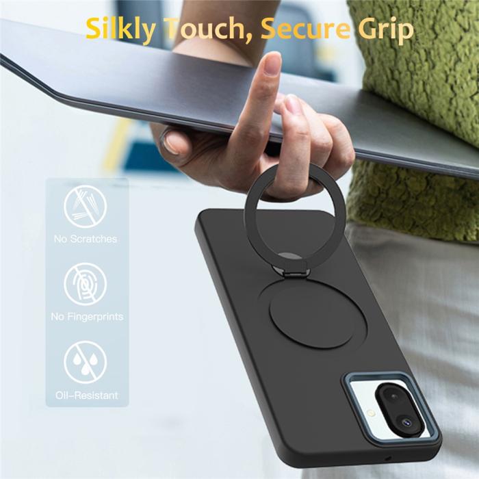 Bild 2,  Samsung Galaxy A07 Skal MagSafe Kickstand Hybrid Svart - Teknikhallen.se