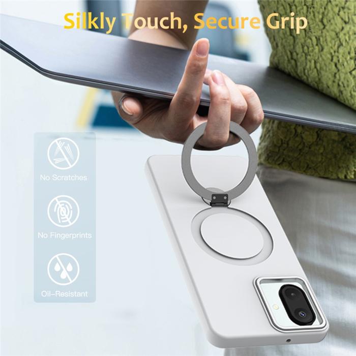 Bild 2,  Samsung Galaxy A07 Skal MagSafe Kickstand Hybrid Vit - Teknikhallen.se