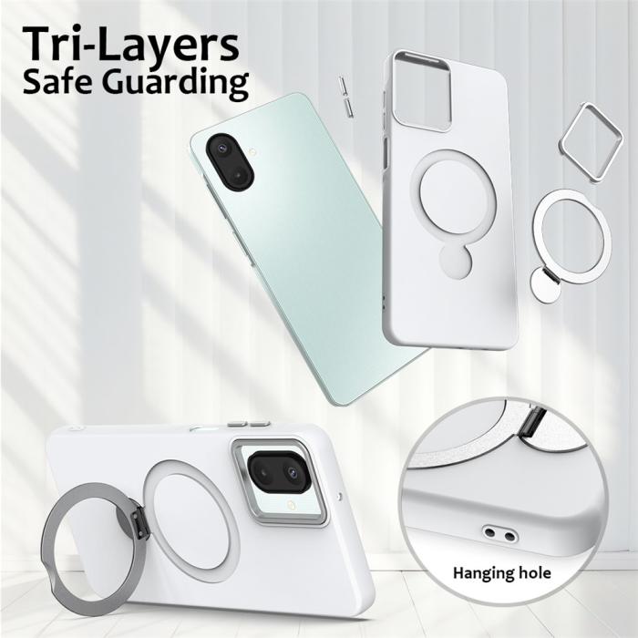 Bild 6,  Samsung Galaxy A07 Skal MagSafe Kickstand Hybrid Vit - Teknikhallen.se