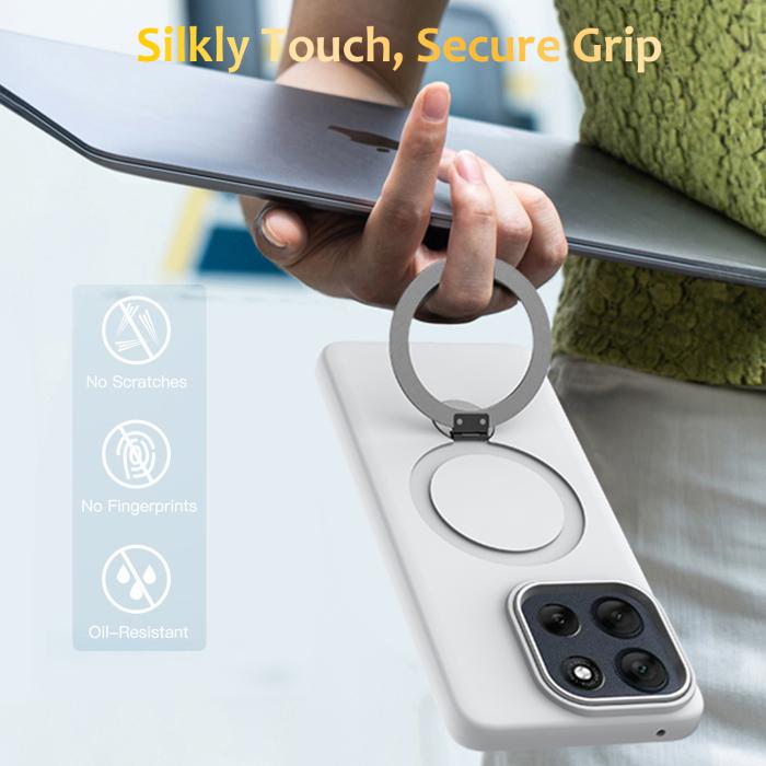 Bild 2,  Motorola Edge 60 Neo/50 Neo Skal MagSafe Kickstand Hybrid Vit - Teknikhallen.se