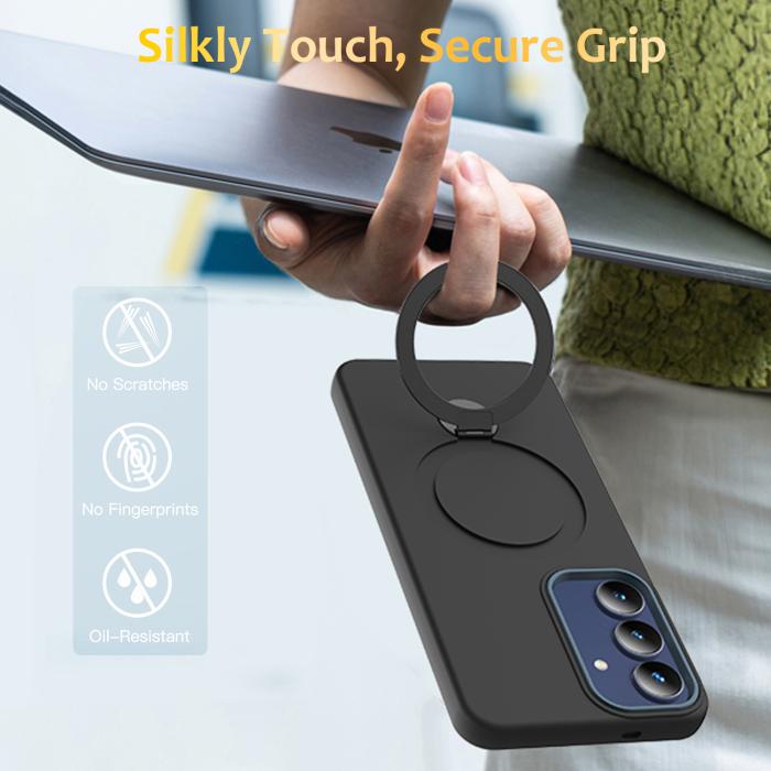 Bild 2,  Samsung Galaxy A26/A17 Skal MagSafe Kickstand Hybrid Svart - Teknikhallen.se