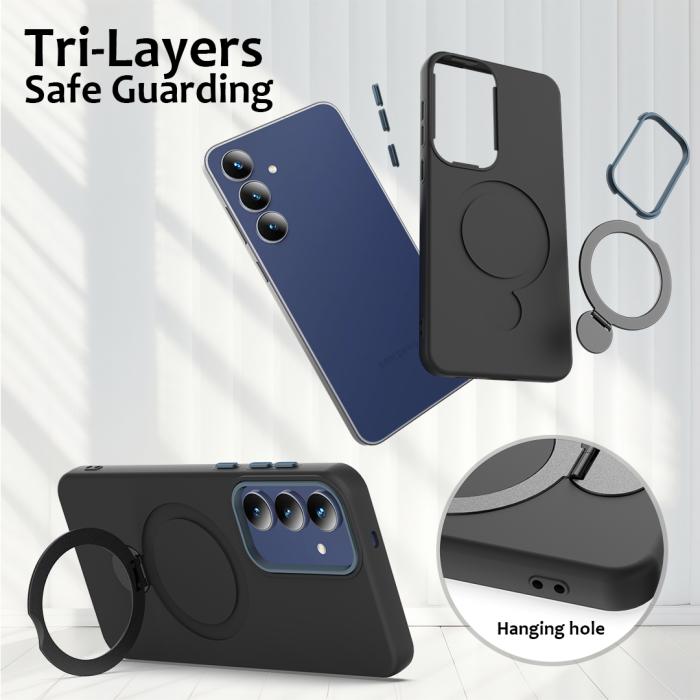Bild 6,  Samsung Galaxy A26/A17 Skal MagSafe Kickstand Hybrid Svart - Teknikhallen.se
