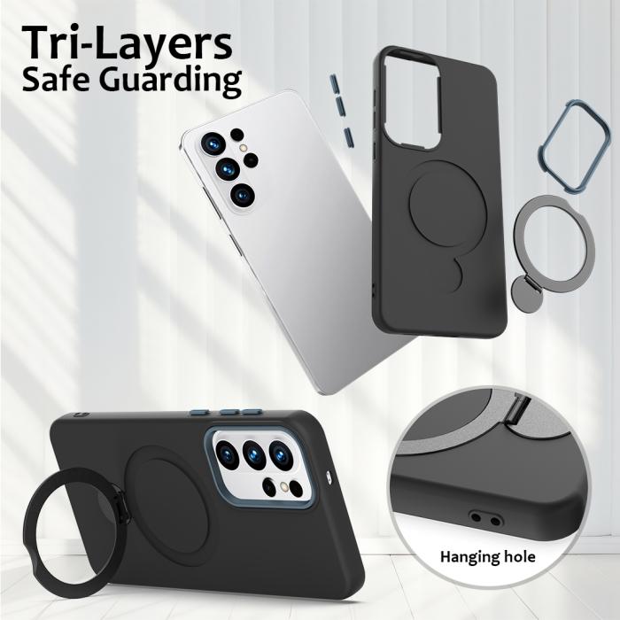 Bild 6,  Samsung Galaxy S26 Ultra Skal MagSafe Kickstand Hybrid Svart - Teknikhallen.se