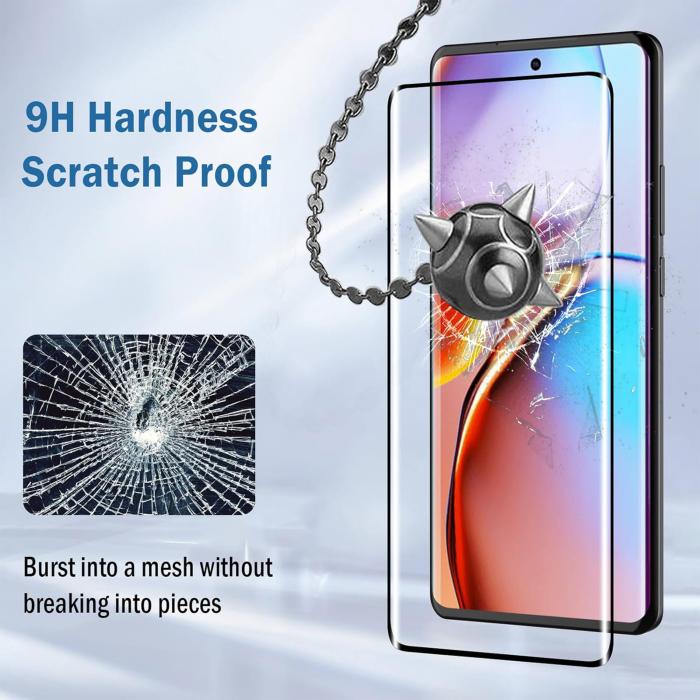 Bild 5,  Motorola Moto G15 Power Skärmskydd Heltäckande Härdat Glas - Teknikhallen.se
