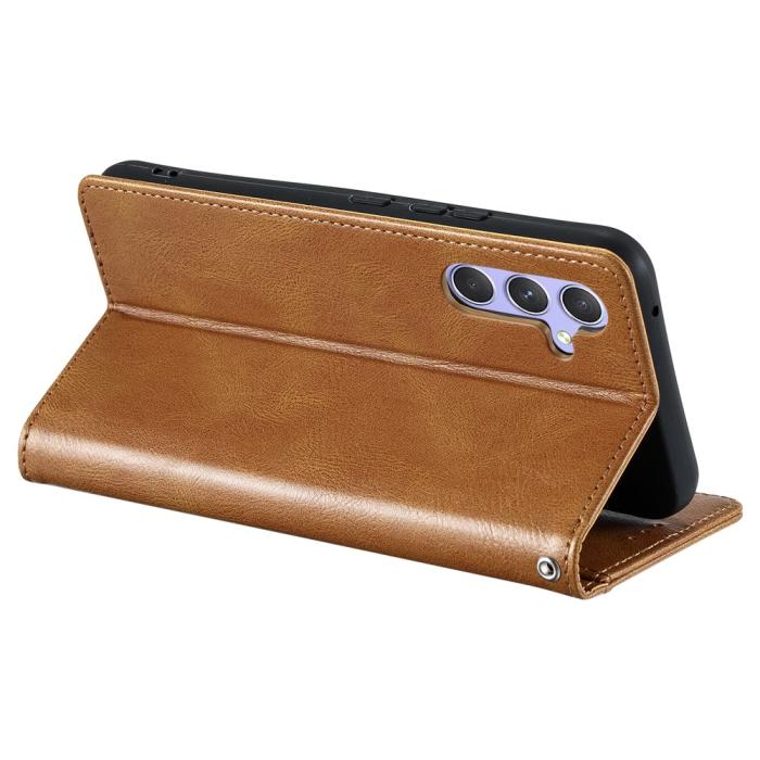 Bild 4,  Samsung Galaxy A27 Fodral Läder Brun - Teknikhallen.se