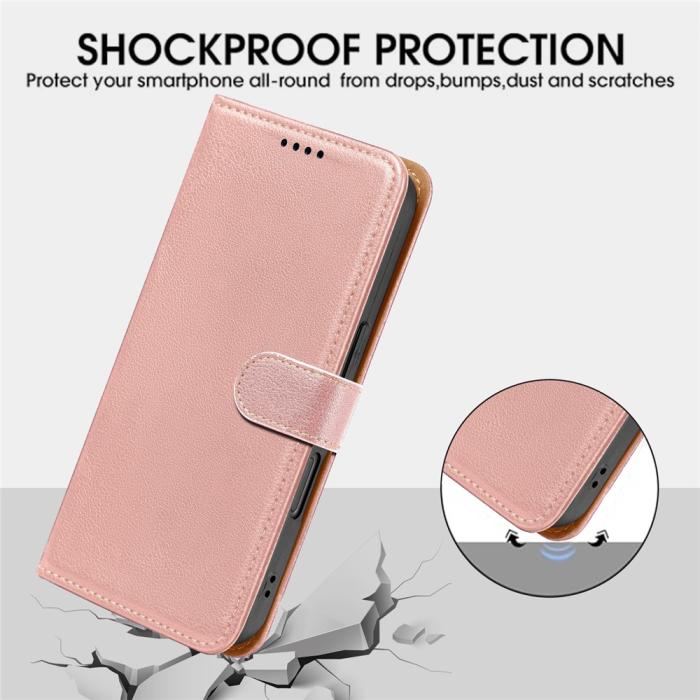 Bild 4,  Samsung Galaxy A27 Plånboksfodral Läder Roséguld - Teknikhallen.se