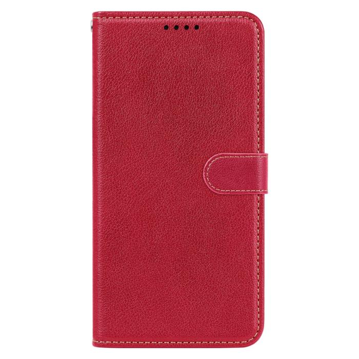 Bild 5,  Samsung Galaxy A27 Plånboksfodral Läder Röd - Teknikhallen.se
