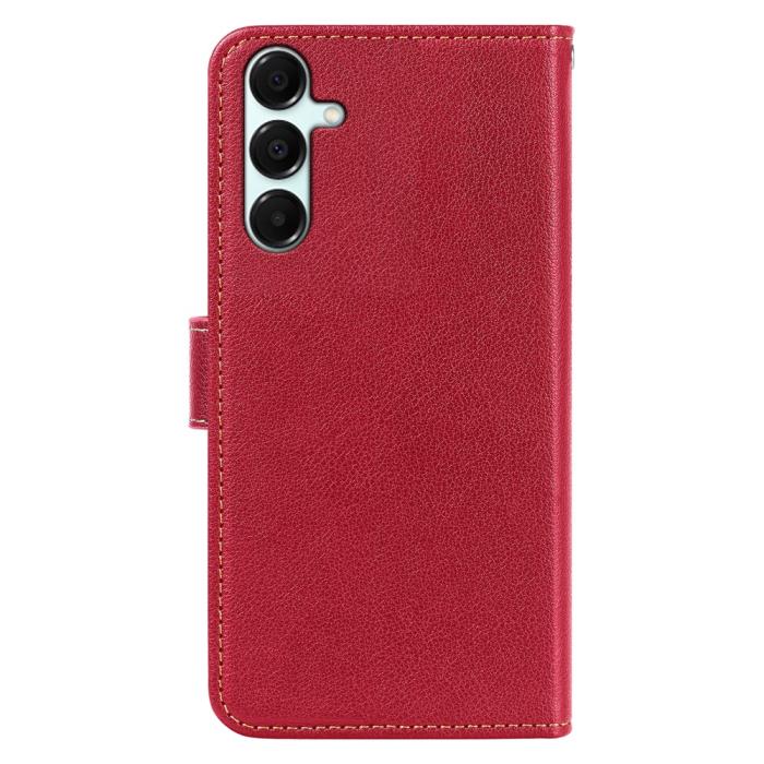Bild 6,  Samsung Galaxy A27 Plånboksfodral Läder Röd - Teknikhallen.se