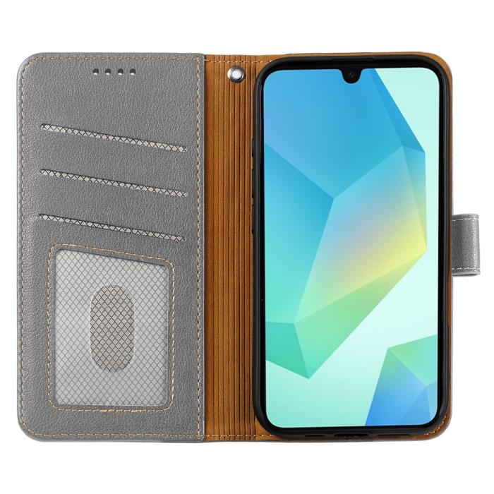 Bild 2,  Samsung Galaxy A27 Plånboksfodral Läder Grå - Teknikhallen.se