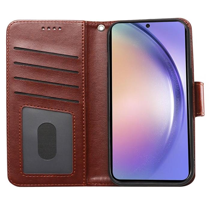 Bild 2,  Samsung Galaxy A27 Fodral Läder Brun - Teknikhallen.se