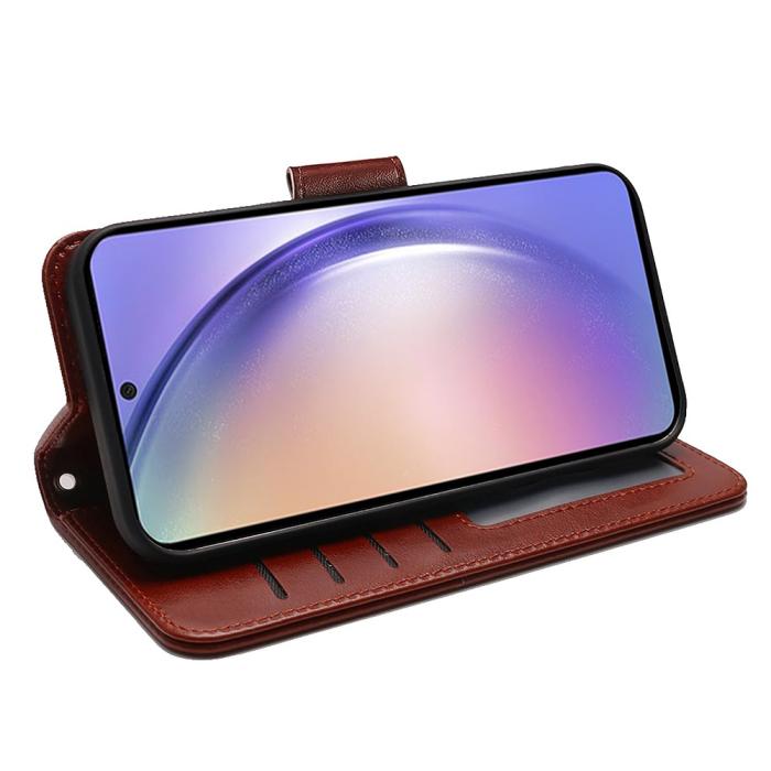 Bild 3,  Samsung Galaxy A27 Fodral Läder Brun - Teknikhallen.se