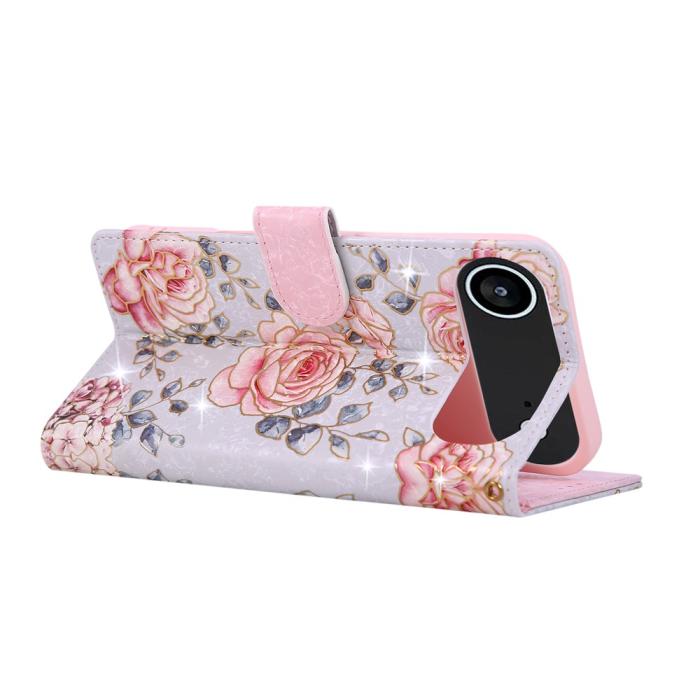Bild 4,  iPhone Air Fodral RFID Läder Rosa Blommor - Teknikhallen.se