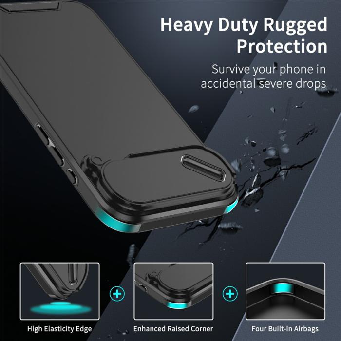 Bild 2,  iPhone Air Skal Hybrid Armor CamCover Svart - Teknikhallen.se