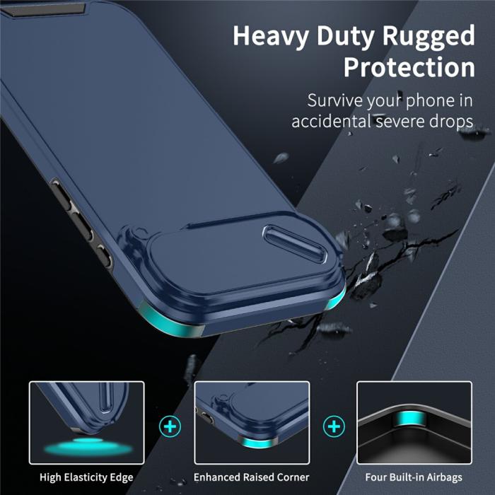 Bild 2,  iPhone Air Skal Hybrid Armor CamCover Blå - Teknikhallen.se