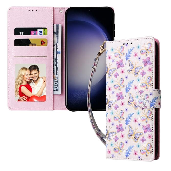 Bild 5,  Samsung Galaxy S26 Plus Fodral RFID Läder Fjärilar/Blommor - Teknikhallen.se