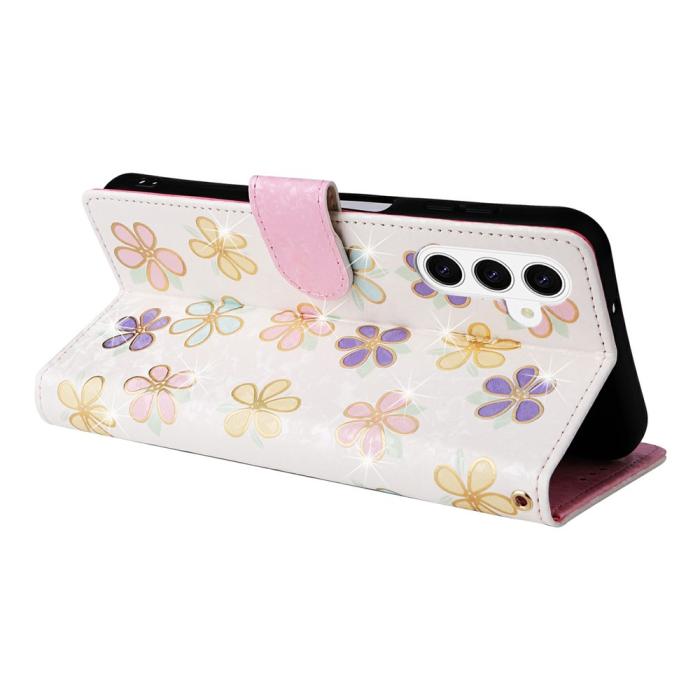 Bild 4,  Samsung Galaxy S26 Plus Fodral RFID Läder Färgglada Blommor - Teknikhallen.se